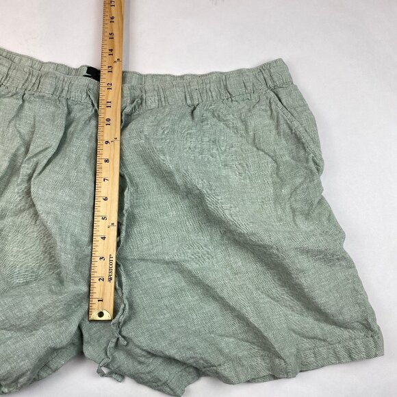 Tahari 100% Linen Shorts Women's Size 3X Sage Green - Picture 8 of 11